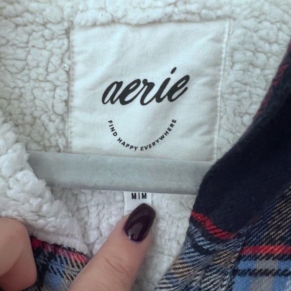 Aerie Sherpa-Lined Plaid Jacket - Picture 2 of 3